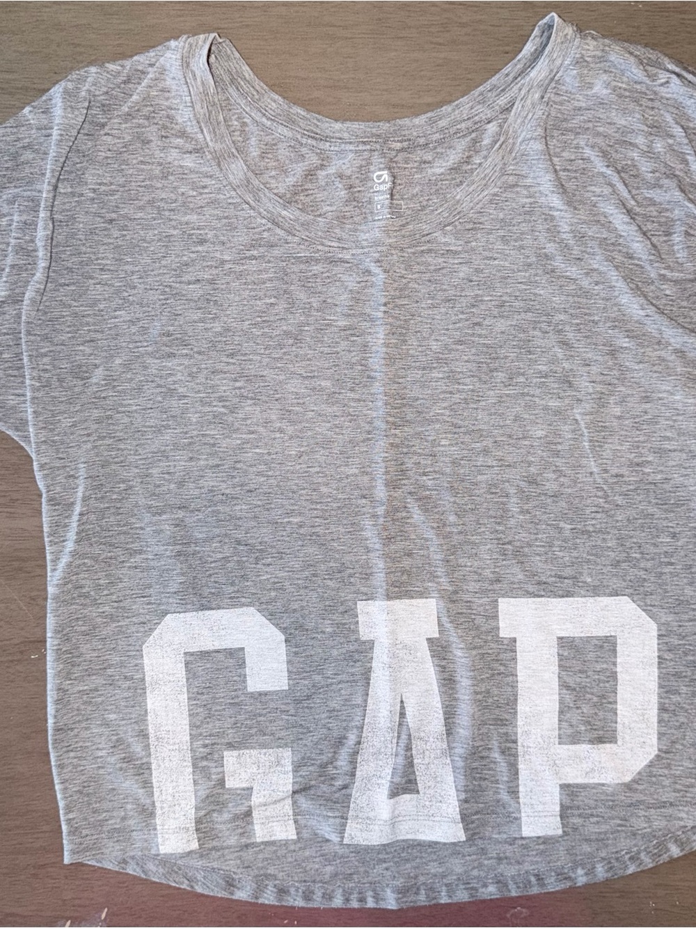 GAP Gray Short Sleeve Logo Tee